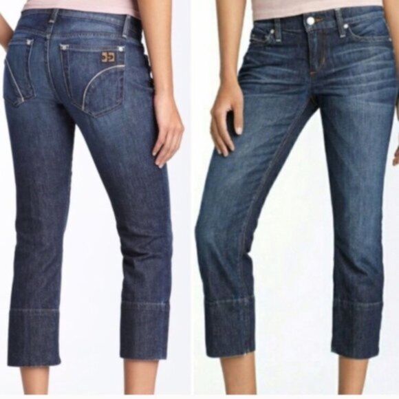 Joe's Jeans Denim - Wide leg Cropped Joe's Jeans Socialite Kicker Harvey Wash Size 28